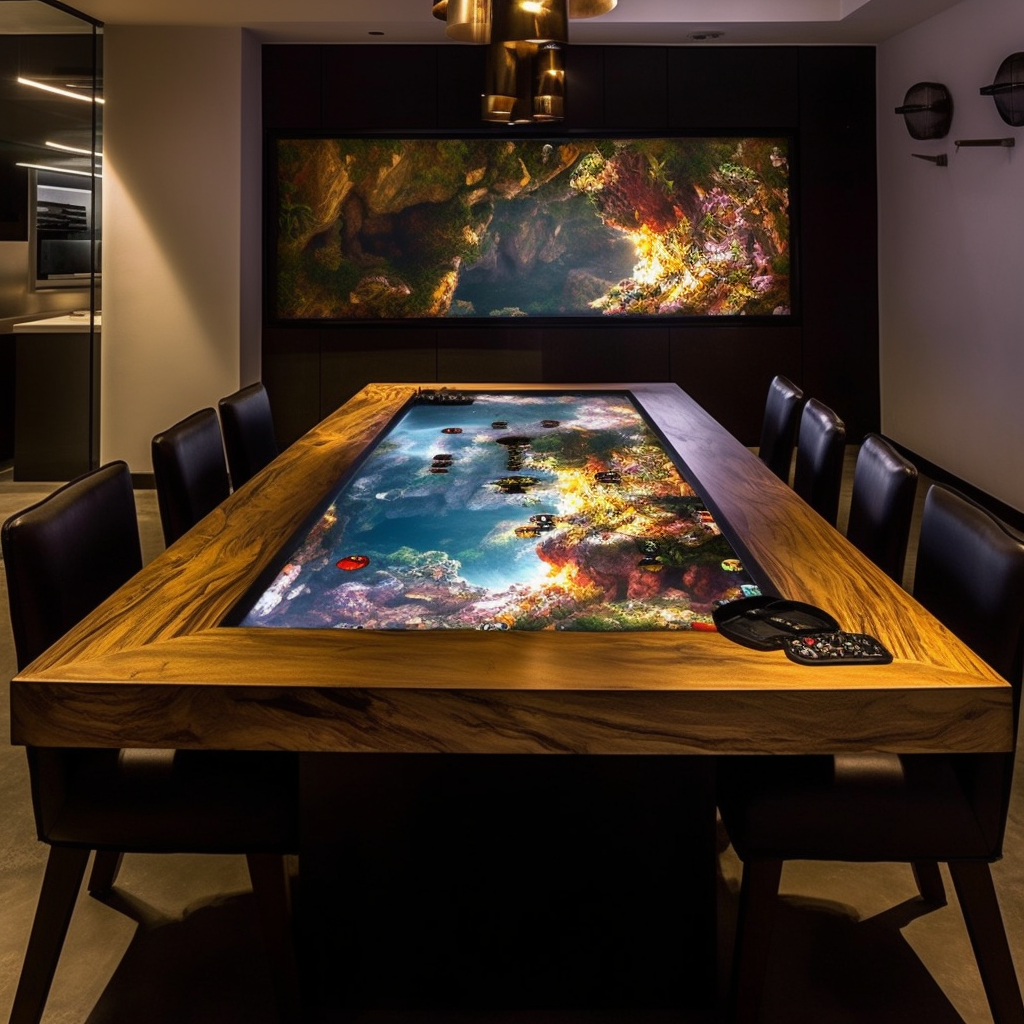 55 Inch Digital Game Table (Walnut)