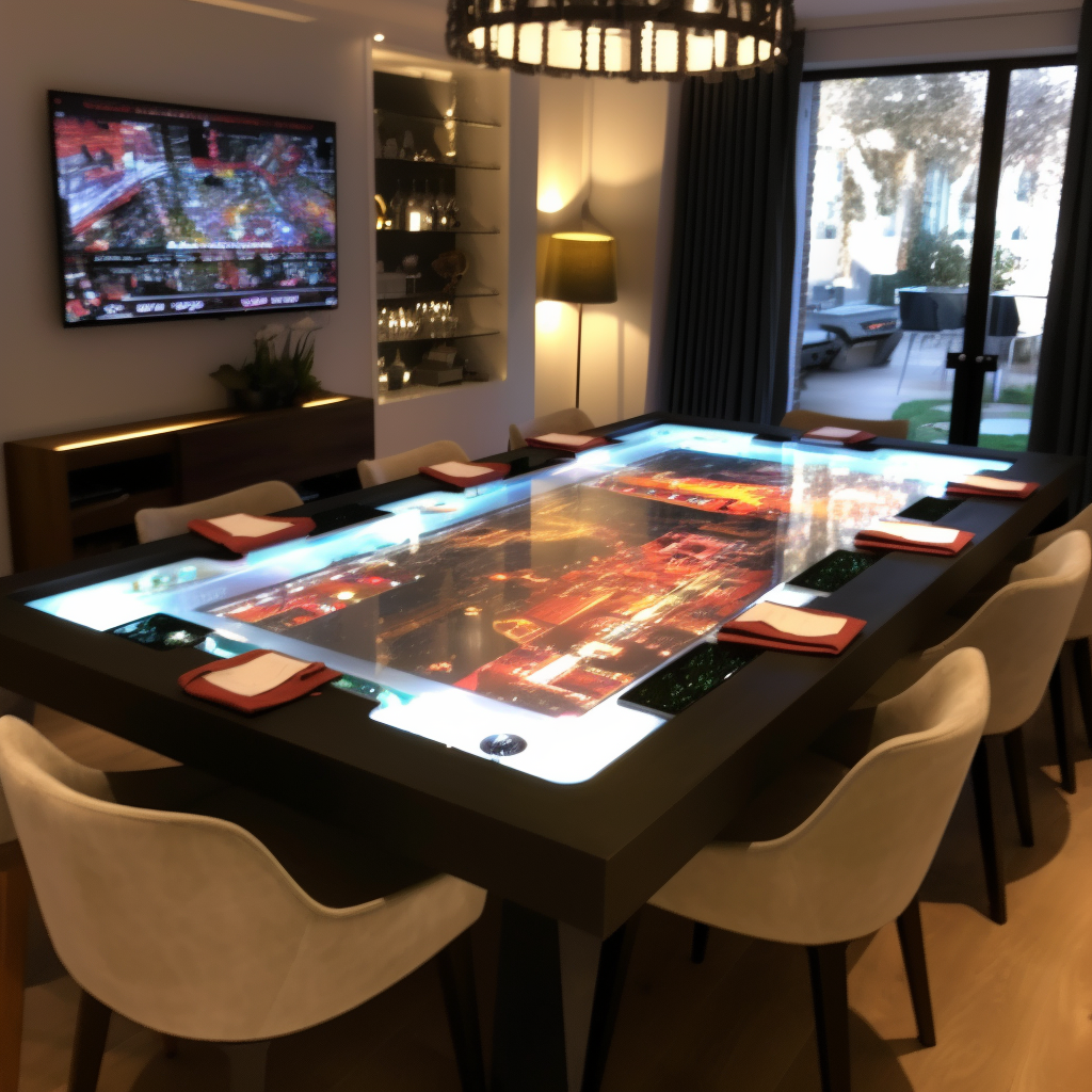 55 Inch Digital Game Table (Walnut)