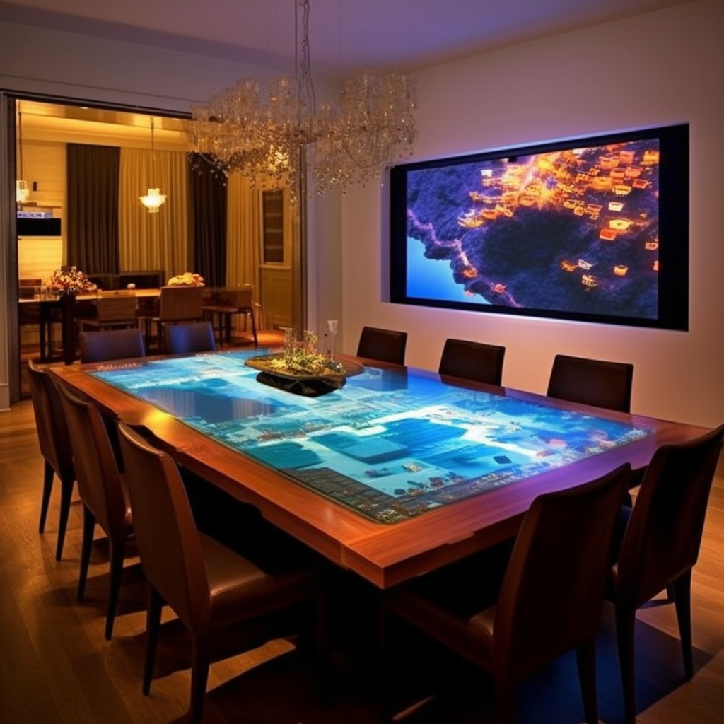 55 Inch Digital Game Table (Walnut)